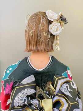 ヘアー アイス カンナ(HAIR ICI Canna) 大人気！成人式におすすめボブアレンジ/水引アレンジ【ノグチ】