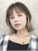 渋谷タッセルボブ切りっぱなしボブインナーカラーケアブリーチ◆