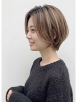 レウナ 外苑前(Reuna)&nbsp;30代40代大人可愛いショートボブ　大人ボブ　ハイライト