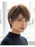 透明感♪髪質改善METEOカラー小顔艶感ミディグレージュ