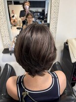 BONDZSALON麻布十番/髪質改善/ヘッドスパ/縮毛矯正/レイヤーカット【ボンズサロン】&nbsp;麻布十番 黒髪 メルティカラー ウルフミディ シースルーバング