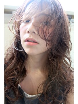 ミラバイグリーン(Mira by green) rough wave long 【ひし形シルエット】＃2