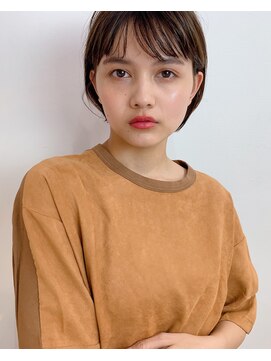グッデイ ヘアー(GOOD DAY HAIR) ミニボブ 毛先パーマ　黒髪 シアーグレージュ　くすみベージュ