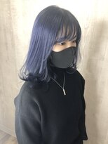 ラッズプラスエイチ(Lads+h)&nbsp;ダブルカラー　ネイビーブルー