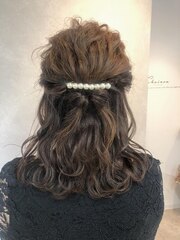 〈Chainon.〉結婚式ヘアセット◎ゆるふわハーフアップ