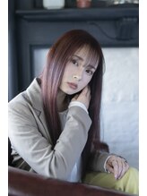 ボタニカル(BOTANICAL) 艶髪ミディアムセミロングダブルカラー_バイオレットピンク
