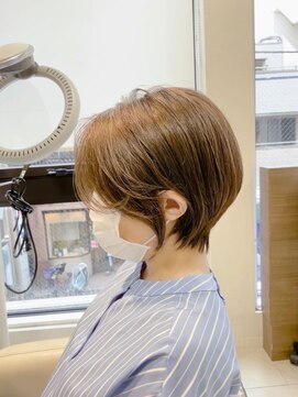 アッシュ 大泉学園店(Ash) 【白髪染めに見えない白髪染め】ハイライトショートボブ