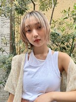 ロンドルーチェ 心斎橋(Lond luce)&nbsp;ダークアッシュ/ミディアムレイヤーカット［髪質改善/縮毛矯正］