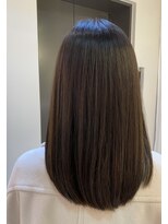 アンド ラ ブランシュ(&.La Blanche)&nbsp;大宮/黒髪カタログ/ウルフボブ/グレージュカラー/ロングヘア