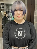 ラミエバイメルト 下北沢(lamie by melt)&nbsp;村上/マッシュウルフシルバーツートン顔まわりレイヤーショート