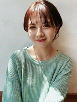 ロウバイレボ 柏(lou by revo)&nbsp;イメチェン/レッドブラウン/大人ミディ/フルバング/ショートボブ