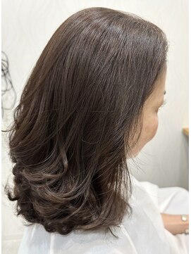 ヘアーカルチャー おゆみ野店(HAIR CULTURE) ミディアムスタイリング艶髪セミロングブラウンカラー