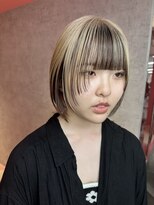 ロンドヴァリー 渋谷店(Lond vallee)&nbsp;逆インナーカラーホワイトベージュ！デザインカラー！