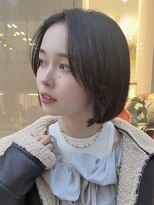 ノイ(noi) 顔周りレイヤーカットグレージュカラーくびれボブベージュカラー