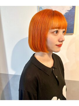 マリン(Marine) 20代30代ハイトーンオレンジボブ