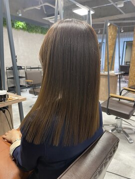 リンクエン(Link enn) 前髪/イメチェン/小顔/ワンレン/オリーブベージュ/秋色/ボブルフ