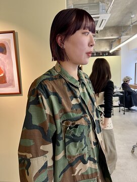 ロジェ(loje) 似合わせカット/カシスカラー/外ハネボブ