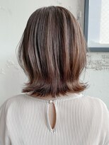 アグノス 青山(Agnos)&nbsp;小顔 イメチェン 外ハネボブ 美髪 くびれ ベージュ サイドバング