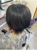ボブウルフのインナーカラー♪