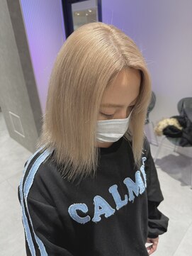 プライズ 成増店(prize) ミルクティーベージュグレージュハイトーンボブ成増