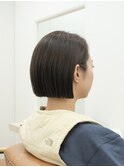 ボブ　外ハネボブ　くびれヘア　夏　縮毛矯正　ハイライトカラー