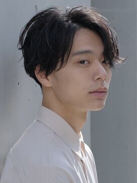 インセプション 銀座(INCEPTION) センターパート/スペインカールニュアンスパーマ/ダークアッシュ