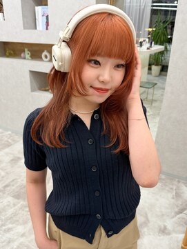 アロ 大阪梅田(alo) 【momoa】秋っぽオレンジカラー《ブリーチ/大阪梅田》