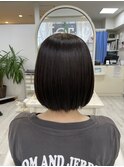 アッシュブラウンカラー[暗めカラー/グランマッシュ]