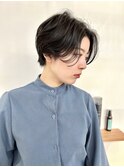 ハンサムショート 前髪なし