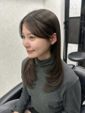 ピリオド 蒲田(Period.) 髪質改善/レイヤーカット/オリーブベージュ/蒲田/近藤