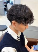メンズ波巻きスパイラルパーマニュアンスパーマ博多
