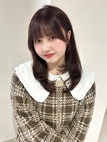 アンニュ(annuy)&nbsp;前髪カット ミディアムレイヤー ストレート 透明感カラー 艶髪