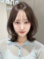 サンドイエナ 横浜店(sand yena)&nbsp;透明感ブラウン ゆるめカール x ミディアム(20代向け)