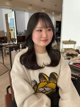 アフロート ギンザ(AFLOAT GINZA) 前髪カット×韓国風くびれミディ×透明感カラー