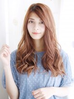 ヘアメイク ナル(hair make nalu) かきあげバングのミックスカールスタイル