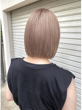 オンヌ(onnu) カカオベージュ×切りっぱなしボブ
