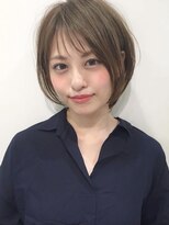 シルクレイ 吉祥寺店(Silk-lei) 大人かわいいショートフェザーバングアッシュグレージュ吉祥寺