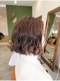 ボブ×パーマ