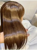 艶感重視ベージュ大人可愛い20代30代40代小顔セミロング