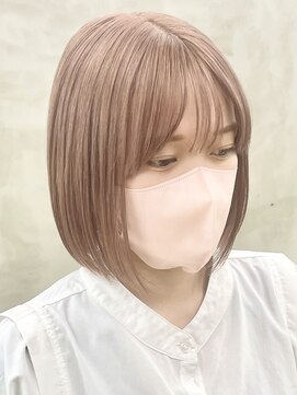 ソーコ 渋谷(SOCO) ピンクベージュピンクカラーケアブリーチダブルカラー髪質改善