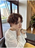 ハンサムショートなウエーブヘア【犬山良慈】