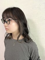 ヘアーアンドスパソシット(HAIR&SPA SOCIT) ナチュラルベージュイヤリング×切りっぱなしボブ