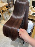 絹髪×髪質改善トリートメント×ラベンダーブラウン
