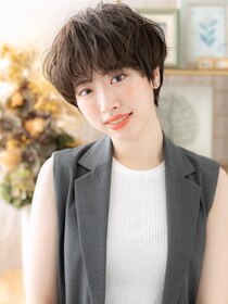 カバーヘア ブリス 戸田公園西口店(COVER HAIR bliss)&nbsp;ショートマッシュボブパーマ大人ヘルシーa戸田公園20代30代40代