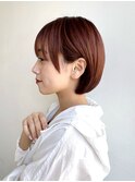 大人ショートボブ前髪ありミニボブ切りっぱなし丸みK20240314