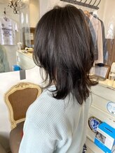 シェノン 赤羽店(CHAINON) 大人気髪型くびれレイヤーウルフミディアム30代40代ヘア丸顔面長