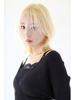 ヘアサロン ガリカ 表参道(hair salon Gallica)&nbsp;<miko>ワンカールでキマる切りっぱなしボブに透明感ハイトーン