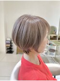 Santa'Fe式脱白髪染め白髪ぼかしカラー/ショート