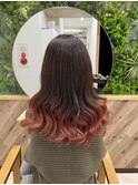 グラデーションカラー レッド