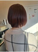 チェリーピンク/くすみ/小顔ボブヘア/愛されミディ/イメチェン